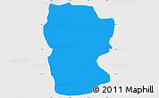 Political Simple Map of Kakata, single color outside