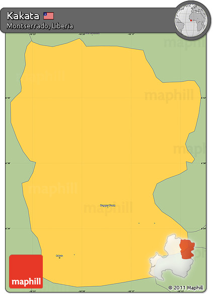 Savanna Style Simple Map of Kakata