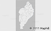Gray 3D Map of Nimba, single color outside