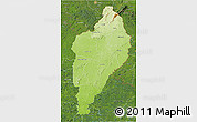 Physical 3D Map of Nimba, satellite outside