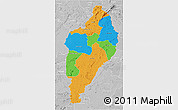 Political 3D Map of Nimba, lighten, desaturated