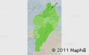 Political Shades 3D Map of Nimba, lighten, semi-desaturated
