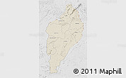 Shaded Relief 3D Map of Nimba, lighten, desaturated