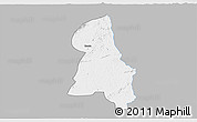 Gray 3D Map of Gbehlay, single color outside
