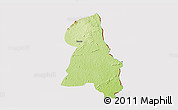 Physical 3D Map of Gbehlay, cropped outside