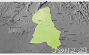 Physical 3D Map of Gbehlay, darken, desaturated