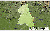 Physical 3D Map of Gbehlay, darken
