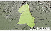 Physical 3D Map of Gbehlay, darken, semi-desaturated