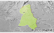 Physical 3D Map of Gbehlay, desaturated