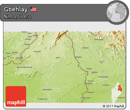Physical 3D Map of Gbehlay