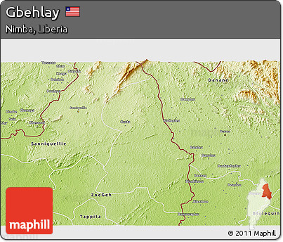 Physical 3D Map of Gbehlay