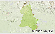 Physical 3D Map of Gbehlay, lighten