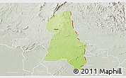 Physical 3D Map of Gbehlay, lighten, semi-desaturated
