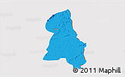 Political 3D Map of Gbehlay, cropped outside