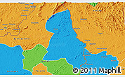 Political 3D Map of Gbehlay