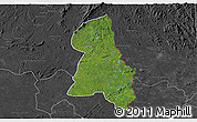 Satellite 3D Map of Gbehlay, darken, desaturated