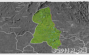 Satellite 3D Map of Gbehlay, desaturated