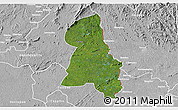 Satellite 3D Map of Gbehlay, lighten, desaturated