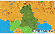 Satellite 3D Map of Gbehlay, political outside