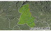 Satellite 3D Map of Gbehlay, semi-desaturated