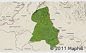 Satellite 3D Map of Gbehlay, shaded relief outside