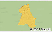 Savanna Style 3D Map of Gbehlay, single color outside