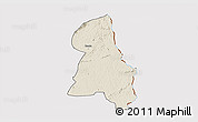 Shaded Relief 3D Map of Gbehlay, cropped outside