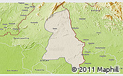 Shaded Relief 3D Map of Gbehlay, physical outside