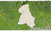Shaded Relief 3D Map of Gbehlay, satellite outside