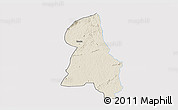 Shaded Relief 3D Map of Gbehlay, single color outside