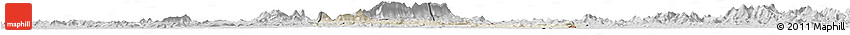 Shaded Relief Horizon Map of Gbehlay, desaturated