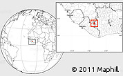 Blank Location Map of Gbehlay, within the entire country