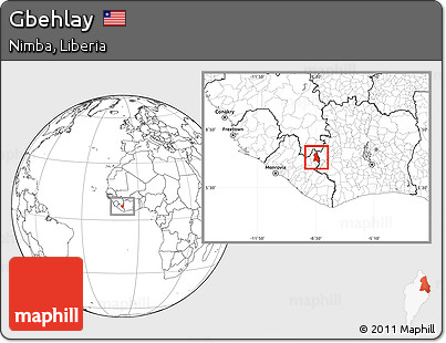 Blank Location Map of Gbehlay