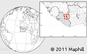 Blank Location Map of Gbehlay, highlighted country, within the entire country