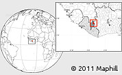 Blank Location Map of Gbehlay, highlighted country, highlighted parent region, within the entire country