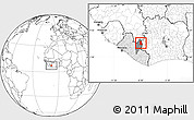Blank Location Map of Gbehlay, highlighted country, highlighted parent region