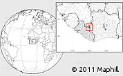 Blank Location Map of Gbehlay, highlighted country