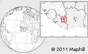 Blank Location Map of Gbehlay, highlighted parent region