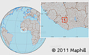 Gray Location Map of Gbehlay