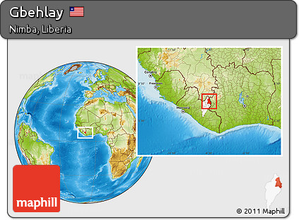Physical Location Map of Gbehlay, highlighted parent region
