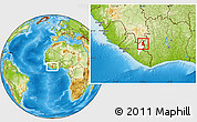 Physical Location Map of Gbehlay, highlighted parent region