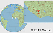 Savanna Style Location Map of Gbehlay