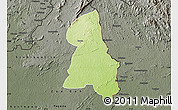 Physical Map of Gbehlay, darken, semi-desaturated