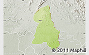 Physical Map of Gbehlay, lighten, semi-desaturated