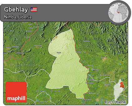 Physical Map of Gbehlay, satellite outside