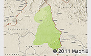 Physical Map of Gbehlay, shaded relief outside