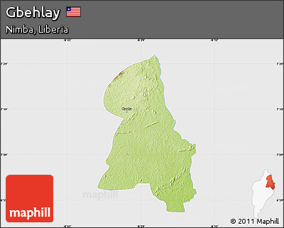 Physical Map of Gbehlay, single color outside