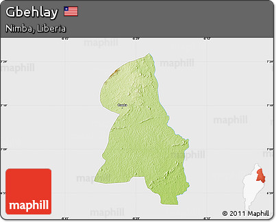 Physical Map of Gbehlay, single color outside