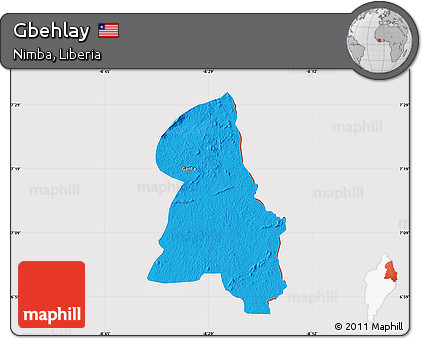 Political Map of Gbehlay, cropped outside