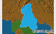 Political Map of Gbehlay, darken